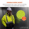 Ergodyne Workwear Jacket, Class 2, Type R, Lime, Size 2XL 8275